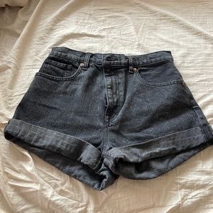 BDG black mom high rise shorts, size 28